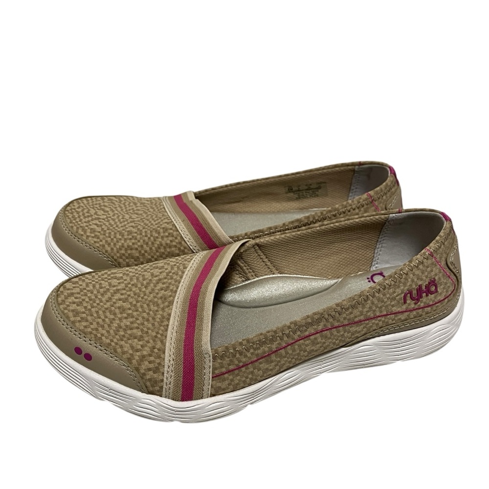 Ryka Tan Pink Swivel Plus Slip On Shoes Size 8